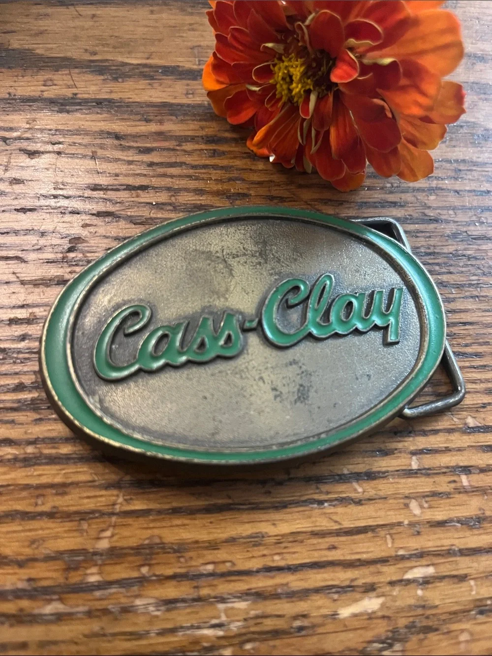Cass - Clay Oval Metal Belt Buckle - Men Accessories